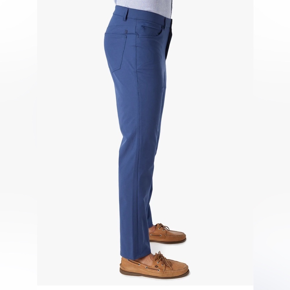 NWT Fair Harbor Compass Stretch Trouser Pants Navy 36x32